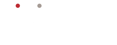 Two colored dots on a white background